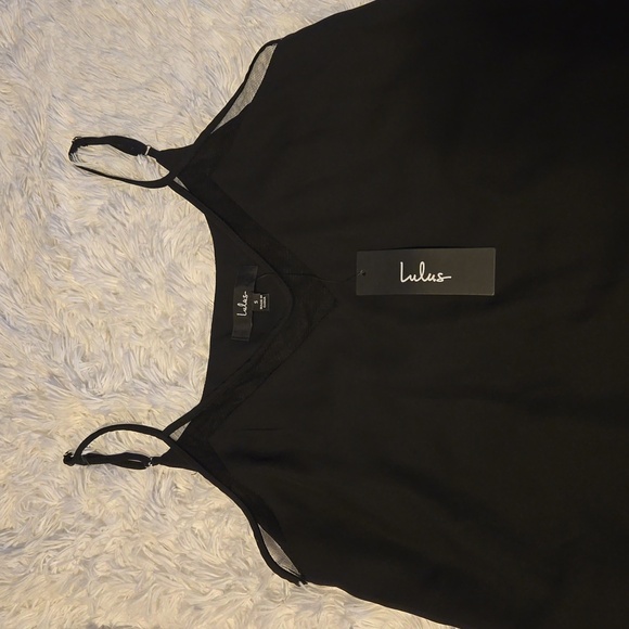 NWT Sweet Fling Black Mesh Tank Top  Size Small - Picture 6 of 12